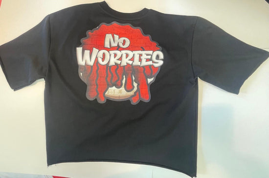 No worries crop tee shirt