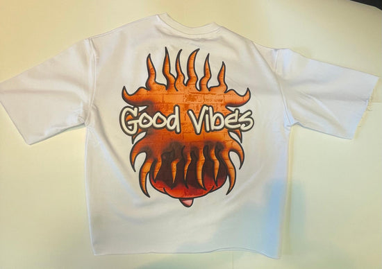 Good vibes crop tee shirt