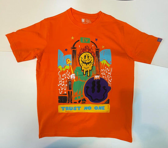 Orange graphic tees shirt