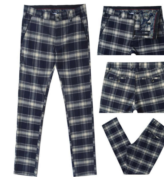Plaid Fashion Pants for Men