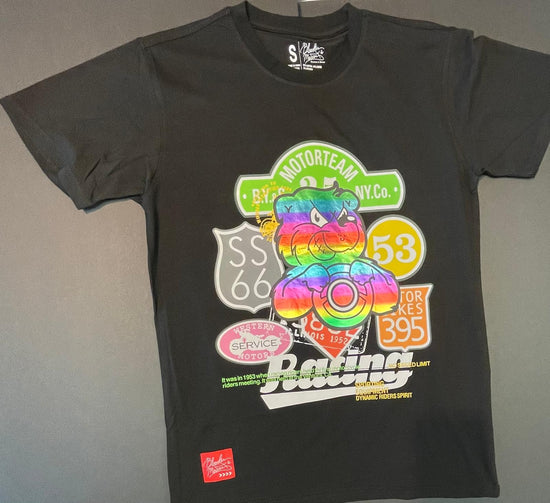 Brown graphics tee shirt