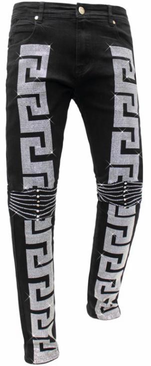 Fashion dress men pants with stone
