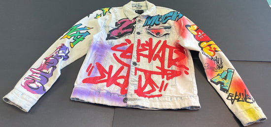 Men Fashion Paint Jean Jacket
