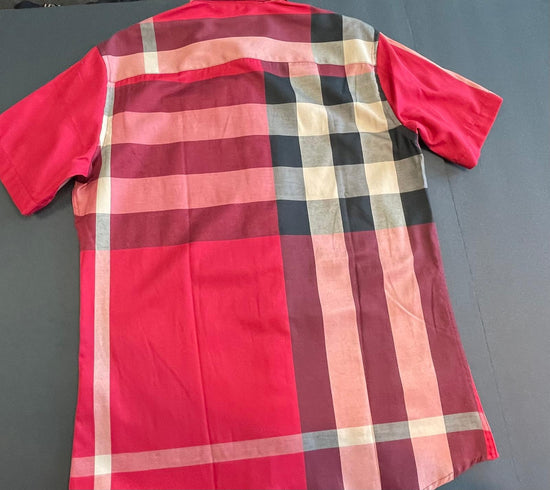 Short sleeve plaid shirt