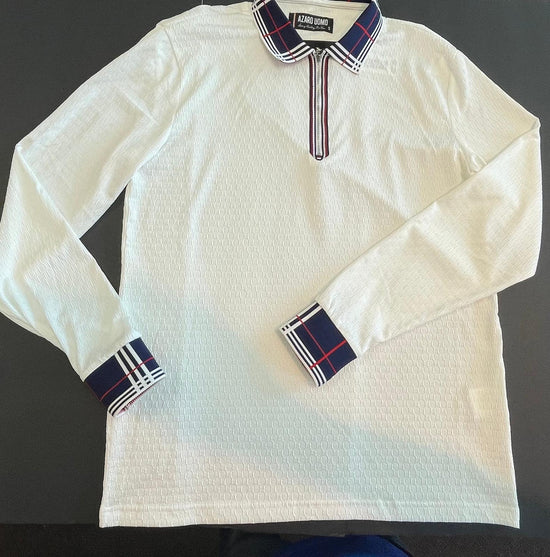 Men Fashion Long Sleeve Polo Shirt