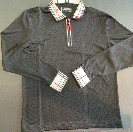 Men Fashion Long Sleeve Polo Shirt