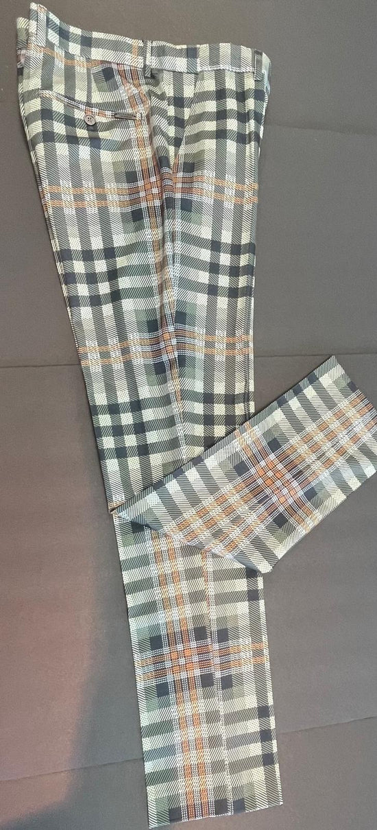 Men Fashion Plaid Pants