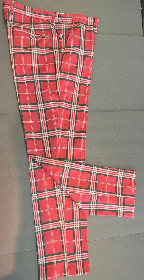 Men Fashion Plaid Pants
