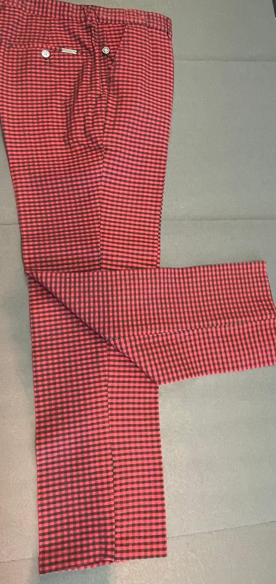 Men Fashion Plaid Pants