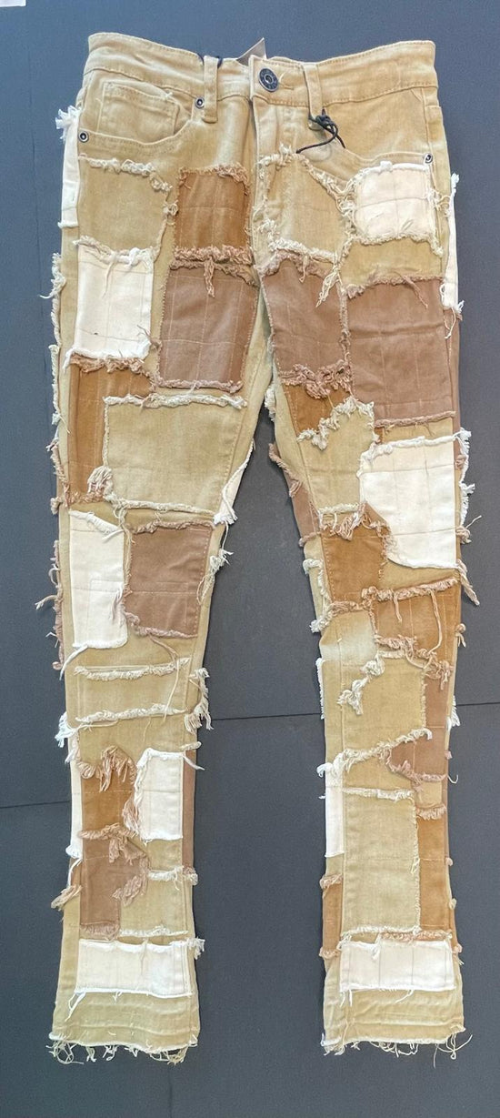 Brown flares stack  jean