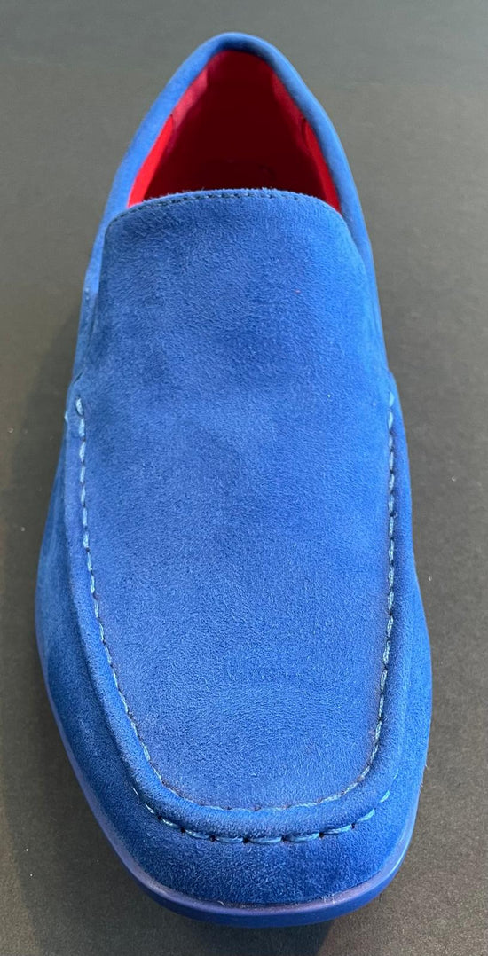 Wine vegan suede moc toe men shoe