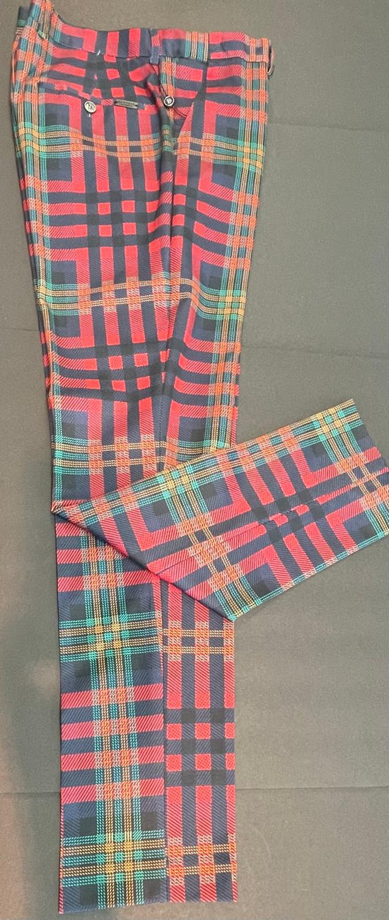 Men Fashion Plaid Pants